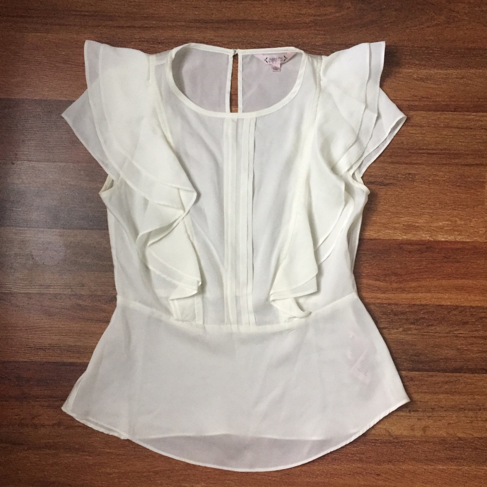 Sheer off-white blouse